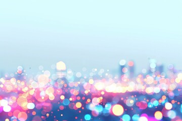Poster - Blurry city lights at night, ideal for urban backgrounds
