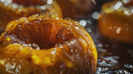 Poster - Fresh orange fruit covered in water droplets. Perfect for food and healthy lifestyle concepts