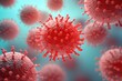 Coronavirus 2019-nCov novel coronavirus concept. Microscope virus close up. 3d rendering.