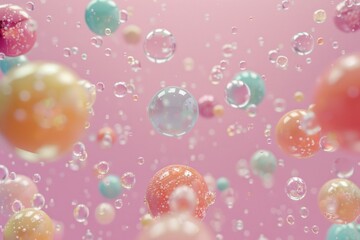 Poster - A bunch of bubbles floating in the air, perfect for a variety of creative projects