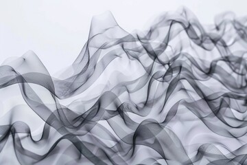 Poster - A striking black and white image of a smoke wave. Perfect for graphic design projects