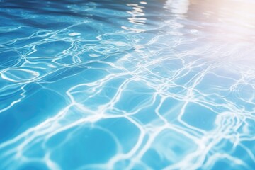 Poster - Clear close-up view of water in a swimming pool. Ideal for use in summer-themed designs