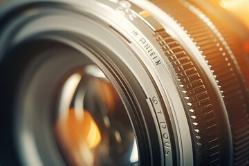 Poster - Detailed shot of a camera lens, ideal for photography enthusiasts
