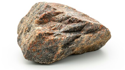 Poster - A rock sitting on a white surface, suitable for various concepts