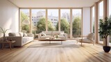 Fototapeta Tulipany - spacious, bright living room