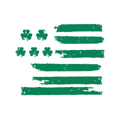 St Patrick's Day American Flag T Shirt Design vector, Irish Shamrock T shirts Graphic vector