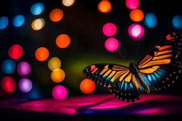 Aufkleber - butterfly on the night