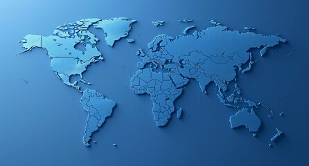 3d world map illustration