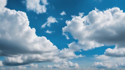 Wall Mural - blue sky with clouds white cloud background on a blue sky 