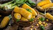 Corn is a rich source of carbohydrates, providing energy to the body. It also contains fiber, vitamins, and minerals such as vitamin C, thiamine, and folate. 