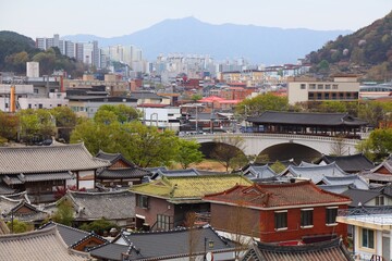 Wall Mural - Cheongyeollu bridge in Jeonju city, Korea