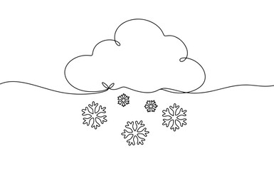 Wall Mural - Cloud. Snow. Snowflake. Precipitation. Winter. Weather