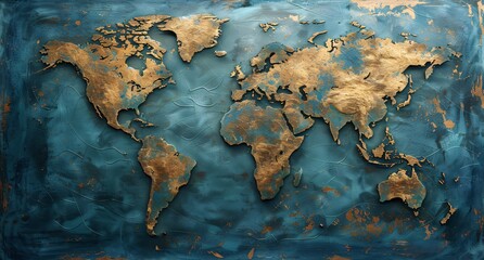 3d world map illustration