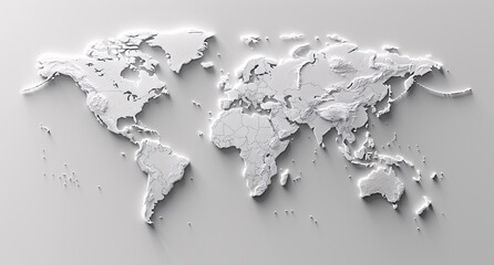 3d world map illustration