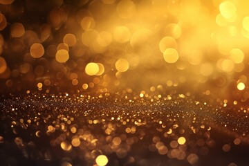 Sticker - Luxurious gold background with bokeh lighting