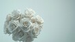 a wedding bouquet placed delicately against a soft, light background, leaving ample space for personalized messages or text.