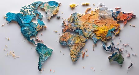 3d world map illustration