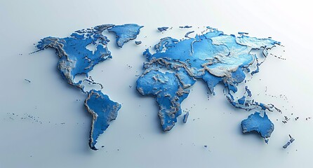 3d world map illustration