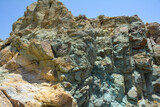 Fototapeta Desenie - Green rocks in El Teide National Park in Tenerife, Spain