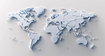 3D world map illustration