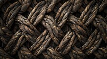 Braided Rope Texture Background Patern Generative AI