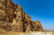 Iran, Fars Province. Naqsh-e Rostam, necropolis of the Achaemenid dynasty with tombs cut into the rock - general view