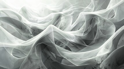 Poster - Abstract light play in monochrome, futuristic abstract design with texture overlay.