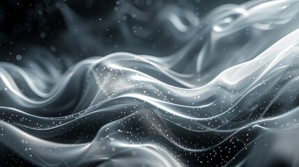 Poster - Abstract light play in monochrome, futuristic design with texture overlay creates a mesmerizing visual experience.