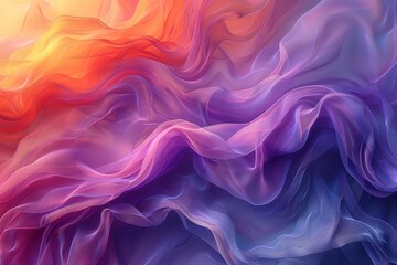Poster - Ethereal abstract art features fluid designs, pastel hues, and minimalist gradient texture.