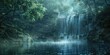 Waterfall Whispers Tales - Cascading Elegance Background - Whispering Essence - Dynamic Lighting - Waterfall Whispers