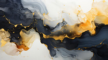 Black And White Marble Liquid Acid Texture Background, Fluid, Black, Gold, Green, Blue, Glosy, Surface Is A Great Background.