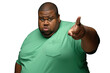 © agongallud - Close up of a fat african man pointing with his finger