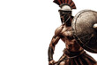 Spartan Warrior at Ancient Olympics Isolated on Transparent Background