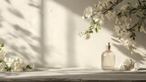 Fototapeta Kuchnia - 3d rendering of luxury perfume bottle, mockup, minimalist, ultra realistic