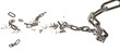 © sea and sun - chain breaking silver danger power escape - 3d rendering