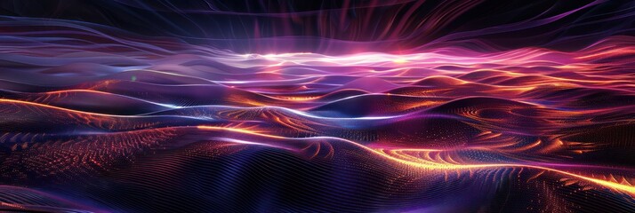 Poster - Futuristic illusion with mesmerizing light patterns