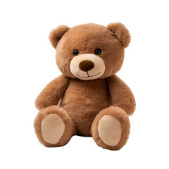 Wall Mural - Cute stuffed bear: Plush toy for cuddling, Isolated on Transparent Background, PNG