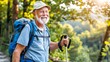 © Ilja - Happy senior man smiling and hiking in the mountains, active and healthy lifestyle concept