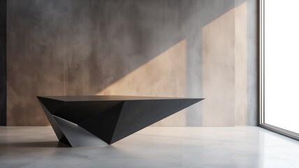 Wall Mural - Minimalistic geometric coffee table in a modern interior