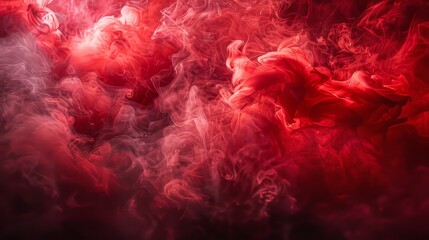 Poster - Vivid red smoky abstract background for graphic design projects and creative presentations.