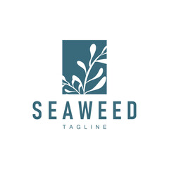 Wall Mural - Seaweed Logo Design Underwater Plant Illustration Template