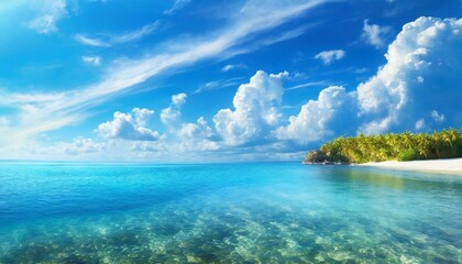 Wall Mural - Perfect sky and water of ocean