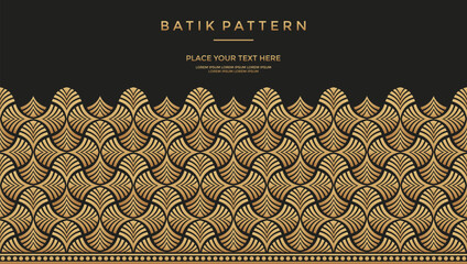 Luxury and elegant vector javanese batik seamless pattern template