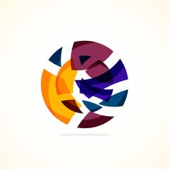 Poster - Abstract circle logo - minimalist emblem, timeless and universal shape of circle. Unique logo represent range of brands and concepts, encapsulating simplicity and creativity in single, iconic image