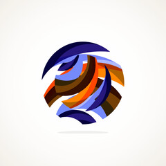 Poster - Abstract circle logo - minimalist emblem, timeless and universal shape of circle. Unique logo represent range of brands and concepts, encapsulating simplicity and creativity in single, iconic image