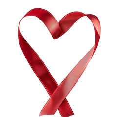 Red Ribbon Heart Shape