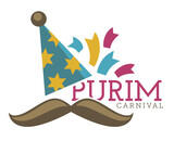 Fototapeta Pokój dzieciecy - Purim carnival, emblem or banner of Jewish holiday