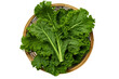Fresh Kale in a Basket Isolated On Transparent Background