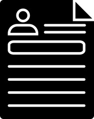 Sticker - Illustration of b&w document icon. 