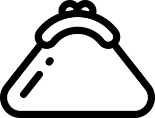 Poster - Handbag icon or symbol in line art.